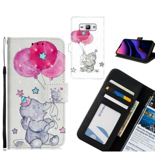 Galaxy J1 Ace Case Leather Wallet Case 3D Pattern Printed