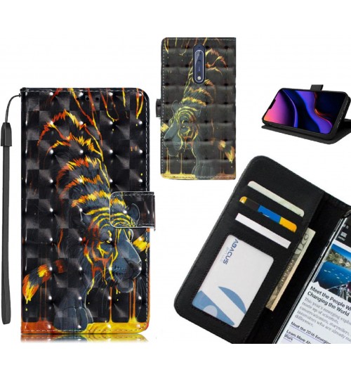 NOKIA 8 Case Leather Wallet Case 3D Pattern Printed