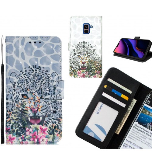 Galaxy A8 PLUS (2018) Case Leather Wallet Case 3D Pattern Printed