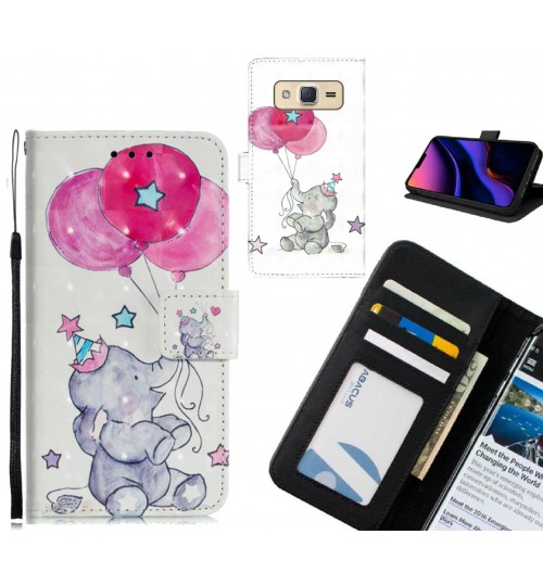 Galaxy J2 Case Leather Wallet Case 3D Pattern Printed