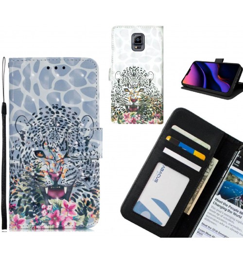 Galaxy Note 4 Case Leather Wallet Case 3D Pattern Printed