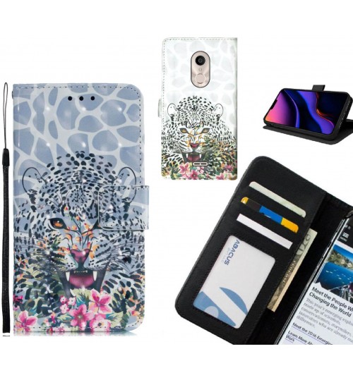 Alcatel 3c Case Leather Wallet Case 3D Pattern Printed