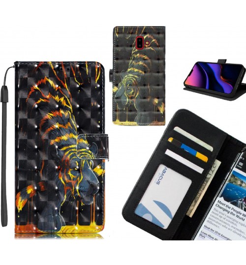 Galaxy J6 Plus Case Leather Wallet Case 3D Pattern Printed