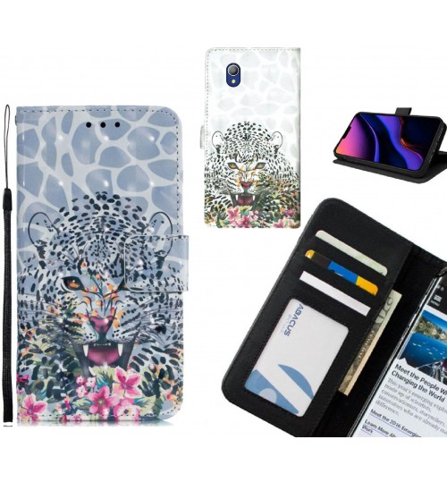 Alcatel 1 Case Leather Wallet Case 3D Pattern Printed