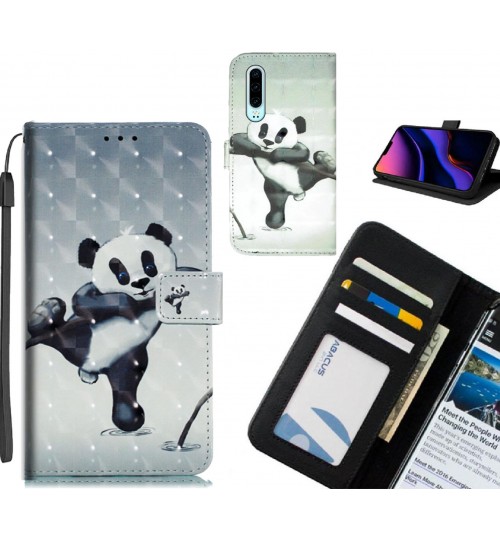 Huawei P30 Case Leather Wallet Case 3D Pattern Printed