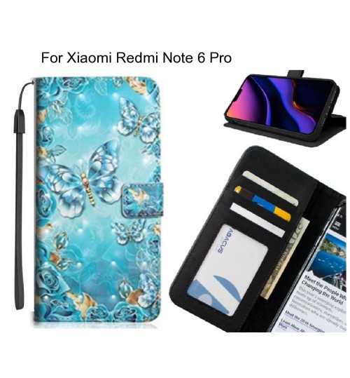 Xiaomi Redmi Note 6 Pro Case Leather Wallet Case 3D Pattern Printed