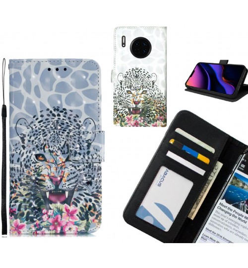 Huawei Mate 30 Case Leather Wallet Case 3D Pattern Printed