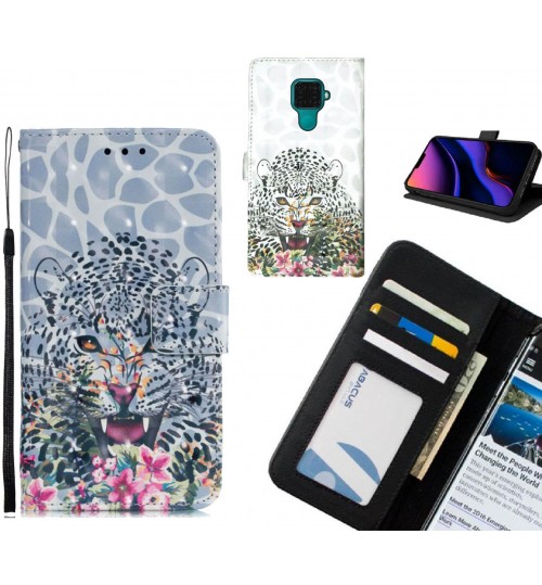 Huawei nova 5i Pro Case Leather Wallet Case 3D Pattern Printed