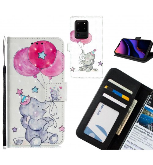 Galaxy S20 Ultra Case Leather Wallet Case 3D Pattern Printed