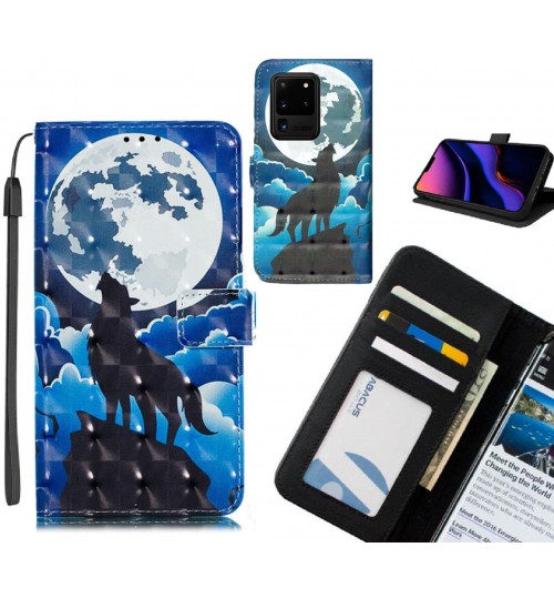 Galaxy S20 Ultra Case Leather Wallet Case 3D Pattern Printed