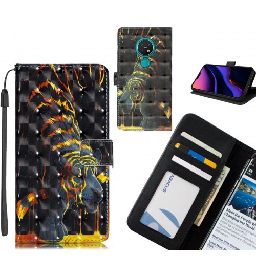 Nokia 7.2 Case Leather Wallet Case 3D Pattern Printed