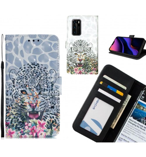 Huawei P40 Case Leather Wallet Case 3D Pattern Printed