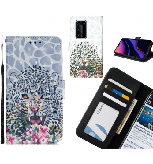 Huawei P40 Pro Case Leather Wallet Case 3D Pattern Printed