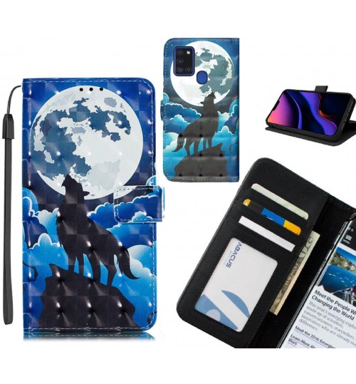 Samsung Galaxy A21S Case Leather Wallet Case 3D Pattern Printed