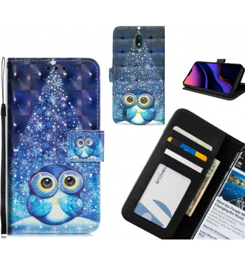 Nokia 1.3 Case Leather Wallet Case 3D Pattern Printed