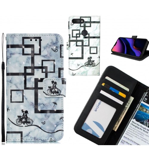 Alcatel 1S Case Leather Wallet Case 3D Pattern Printed