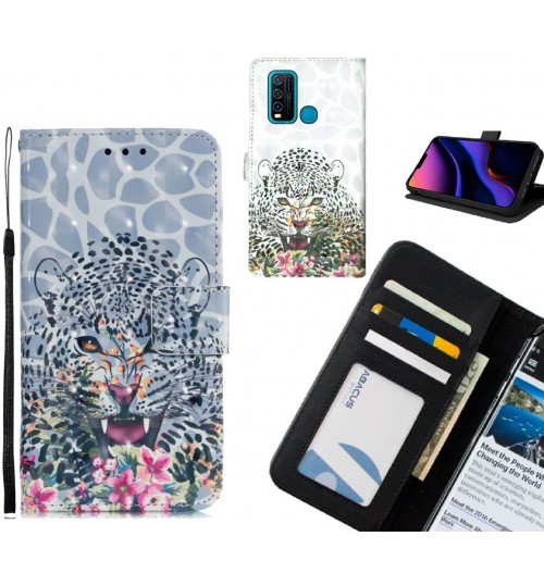 Vivo Y30 Case Leather Wallet Case 3D Pattern Printed