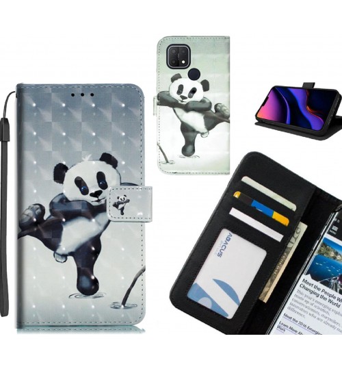 Oppo A15 Case Leather Wallet Case 3D Pattern Printed