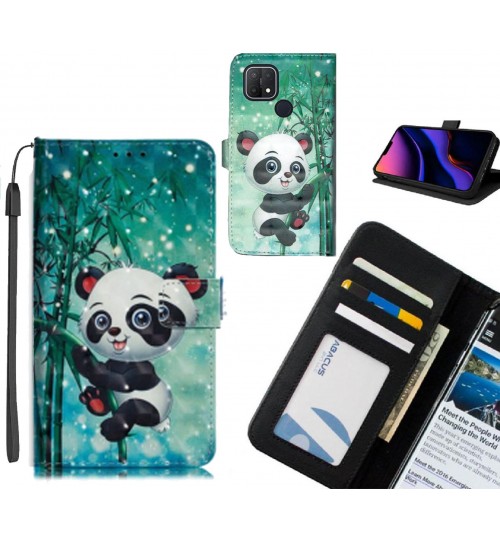 Oppo A15 Case Leather Wallet Case 3D Pattern Printed
