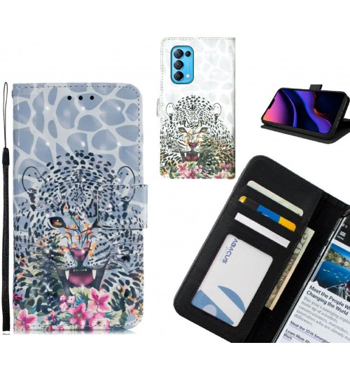 Oppo Find X3 Lite Case Leather Wallet Case 3D Pattern Printed