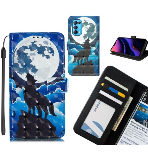 Oppo Find X3 Lite Case Leather Wallet Case 3D Pattern Printed