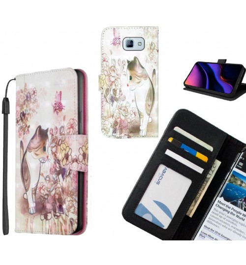 GALAXY A8 2016 Case Leather Wallet Case 3D Pattern Printed