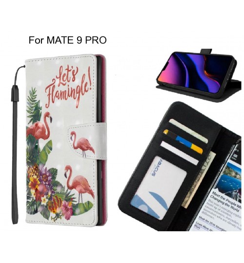 MATE 9 PRO Case Leather Wallet Case 3D Pattern Printed