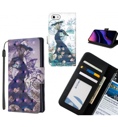 IPHONE 5 Case Leather Wallet Case 3D Pattern Printed