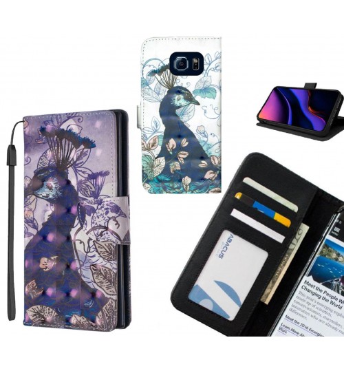 Galaxy S6 Case Leather Wallet Case 3D Pattern Printed