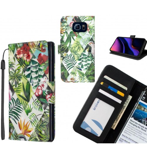 Galaxy S6 Case Leather Wallet Case 3D Pattern Printed