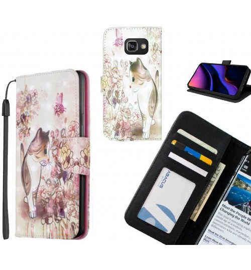 Galaxy A3 2016 Case Leather Wallet Case 3D Pattern Printed