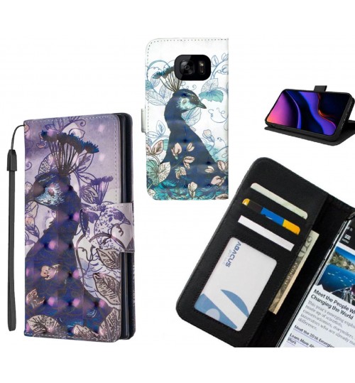 Galaxy S7 edge Case Leather Wallet Case 3D Pattern Printed