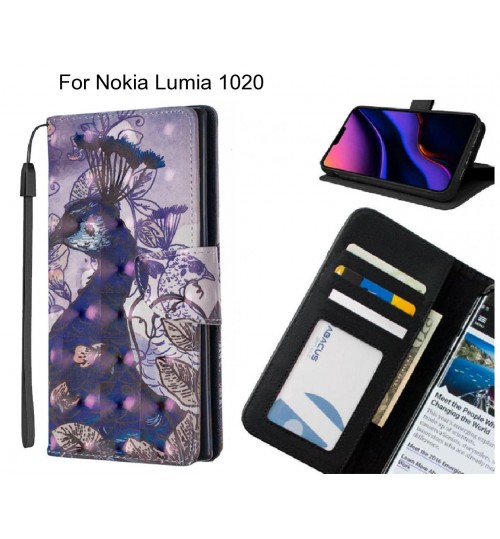 Nokia Lumia 1020 Case Leather Wallet Case 3D Pattern Printed