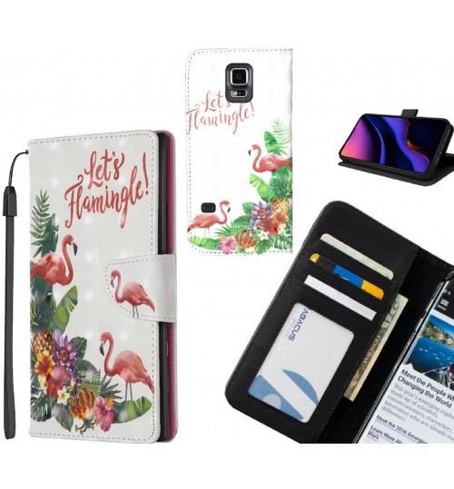 Galaxy S5 Case Leather Wallet Case 3D Pattern Printed