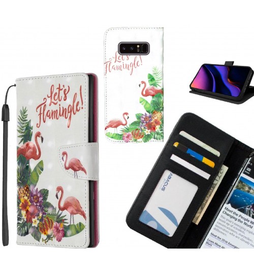 Galaxy Note 8 Case Leather Wallet Case 3D Pattern Printed