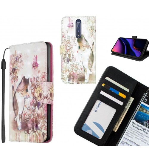 NOKIA 8 Case Leather Wallet Case 3D Pattern Printed