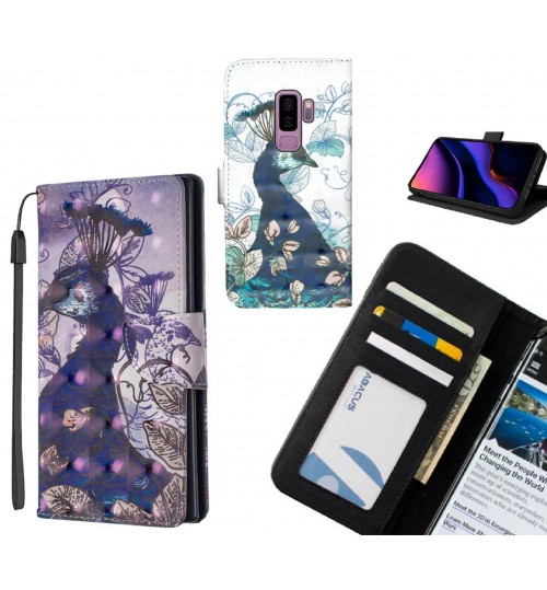 Galaxy S9 PLUS Case Leather Wallet Case 3D Pattern Printed