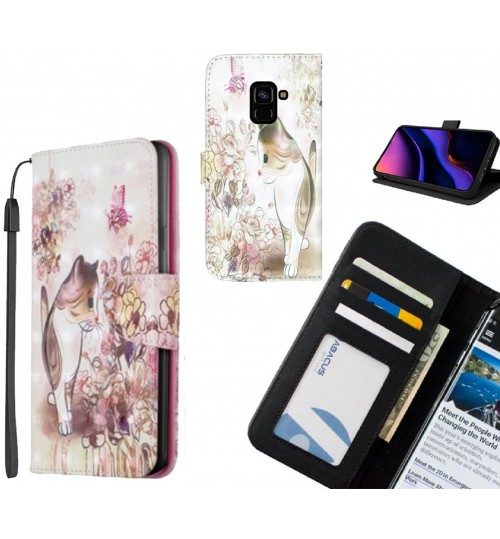 Galaxy A8 (2018) Case Leather Wallet Case 3D Pattern Printed