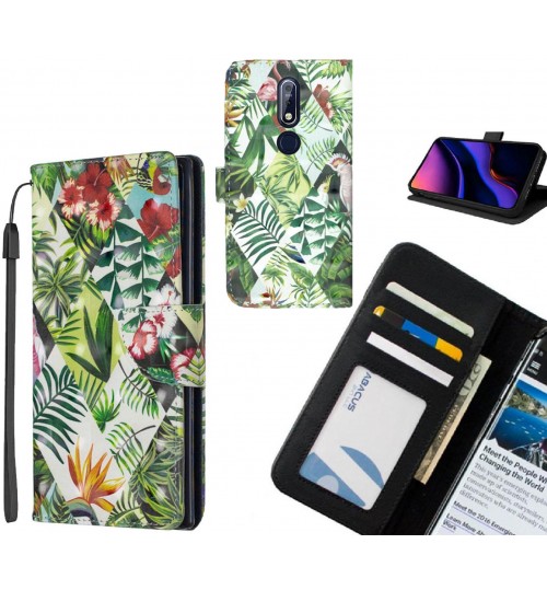 Nokia 7.1 Case Leather Wallet Case 3D Pattern Printed