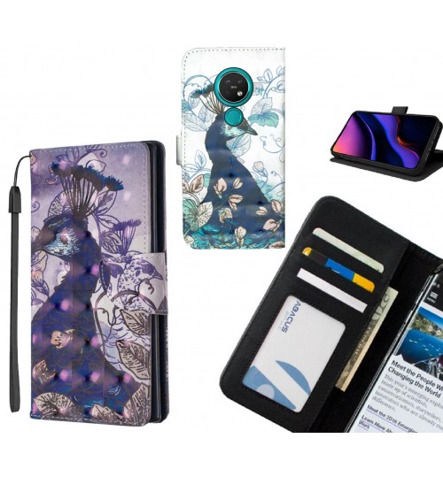 Nokia 7.2 Case Leather Wallet Case 3D Pattern Printed