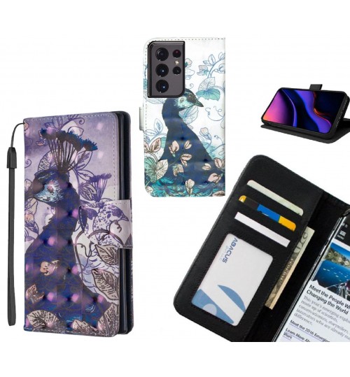 Galaxy S21 Ultra Case Leather Wallet Case 3D Pattern Printed