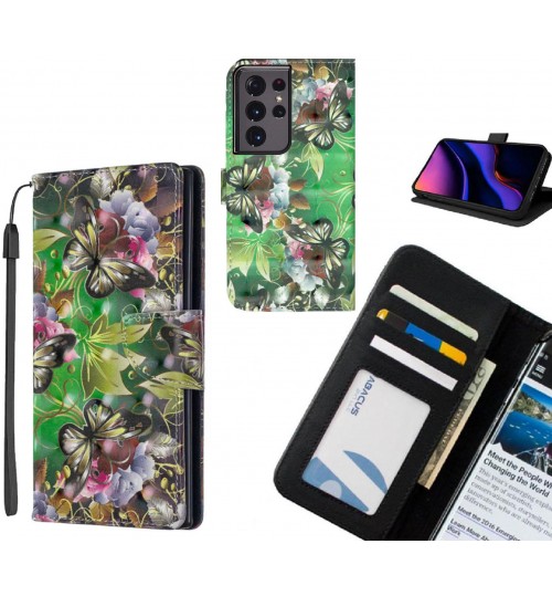 Galaxy S21 Ultra Case Leather Wallet Case 3D Pattern Printed