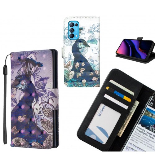 Oppo Find X3 Lite Case Leather Wallet Case 3D Pattern Printed