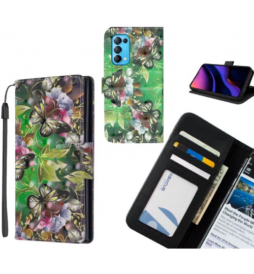 Oppo Find X3 Lite Case Leather Wallet Case 3D Pattern Printed