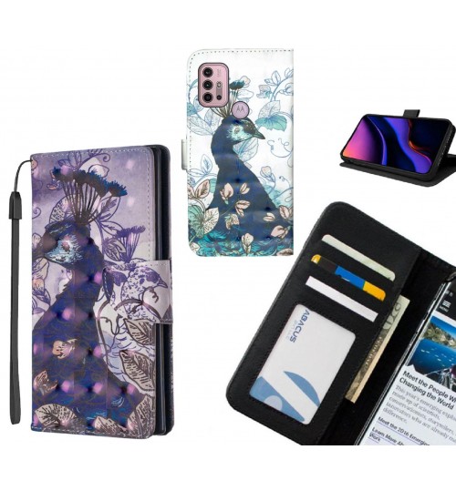 Moto G30 Case Leather Wallet Case 3D Pattern Printed