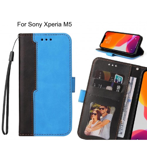 Sony Xperia M5 Case Wallet Denim Leather Case Cover