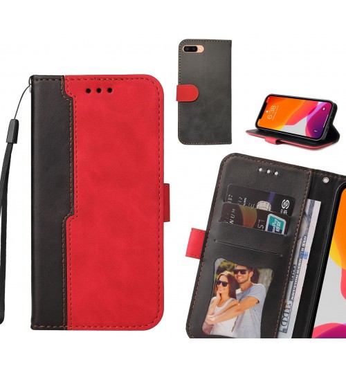 Oppo R11s Case Wallet Denim Leather Case Cover - Red