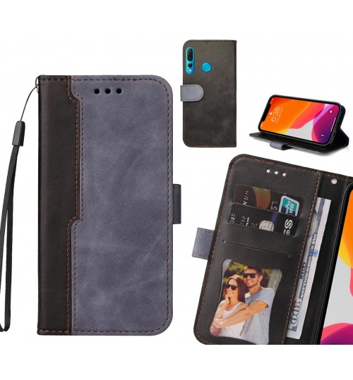 Huawei Nova 4 Case Wallet Denim Leather Case Cover - Grey
