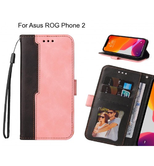 Asus Rog Phone 2 Case Wallet Denim Leather Case Cover - Pink