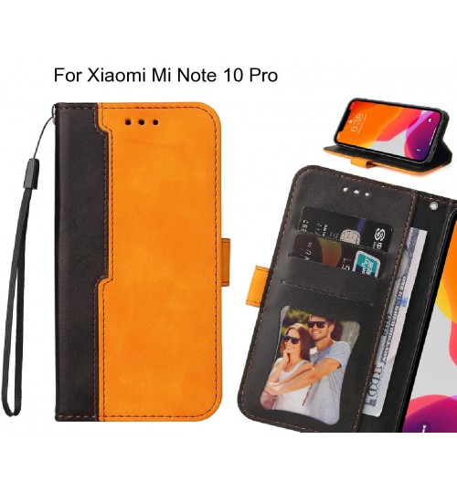 Xiaomi Mi Note 10 Pro Case Wallet Denim Leather Case Cover - Orange
